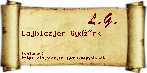Lajbiczjer Györk névjegykártya